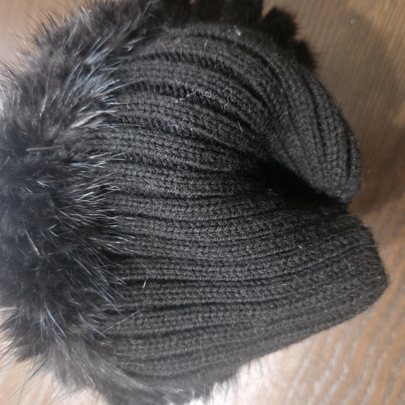 Source Unknown Black and Gray Fur Hat - Picture 3 of 3